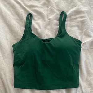Lululemon align cropped tank. Size 6. Everglade green. Wore once.